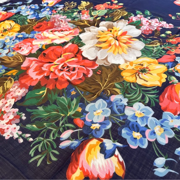 GUCCI Wool Josephine Floral Shawl Blue Multicolor New with Tags and Dust Bag - Picture 6 of 11